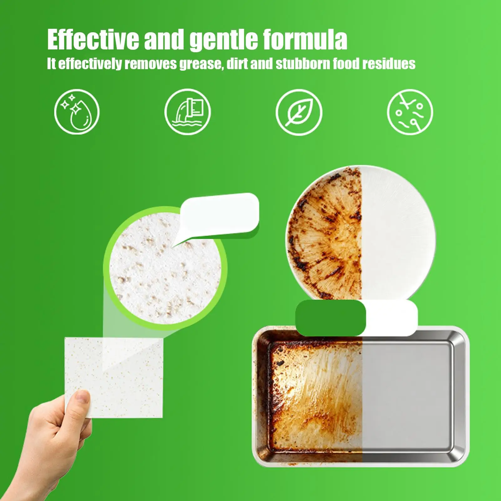 30 pcs Dishwasher Detergent Sheets Oil Stain Dissolving Grease Remover Cleaning Tablets For Kitchen Tableware Bowls Chopsticks thumbnail 3