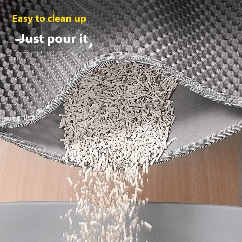 Cat Litter Mat Heavy Duty Waterproof 2 Layer Non Slip Washable Pet Floor Protector Litter Box Sand Stopper Pet Product thumbnail 3