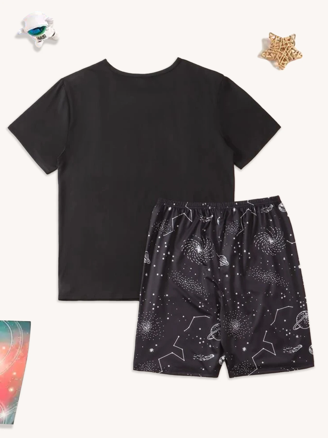 A set of planet printed home clothes and pajamas set thumbnail 2