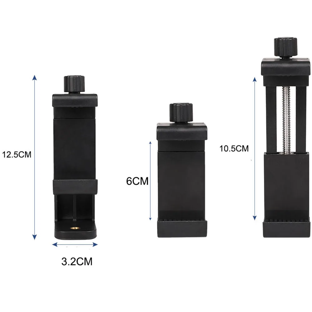 360 Degree Mobile Phone Clip Cellphone Holder With 1/4 Screw Tripod Mount Desk Tripod Adapter For Iphone Huawei Samsung thumbnail 3