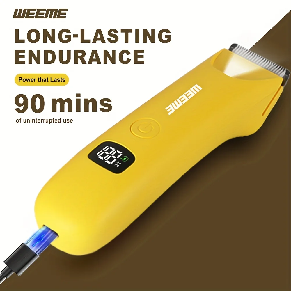 LED Bikini Body Trimmer Painless Hair Removal USB-C LCD 4 Guide Combs 90Min Skin Friendly Cordless for Women Men Gift thumbnail 5