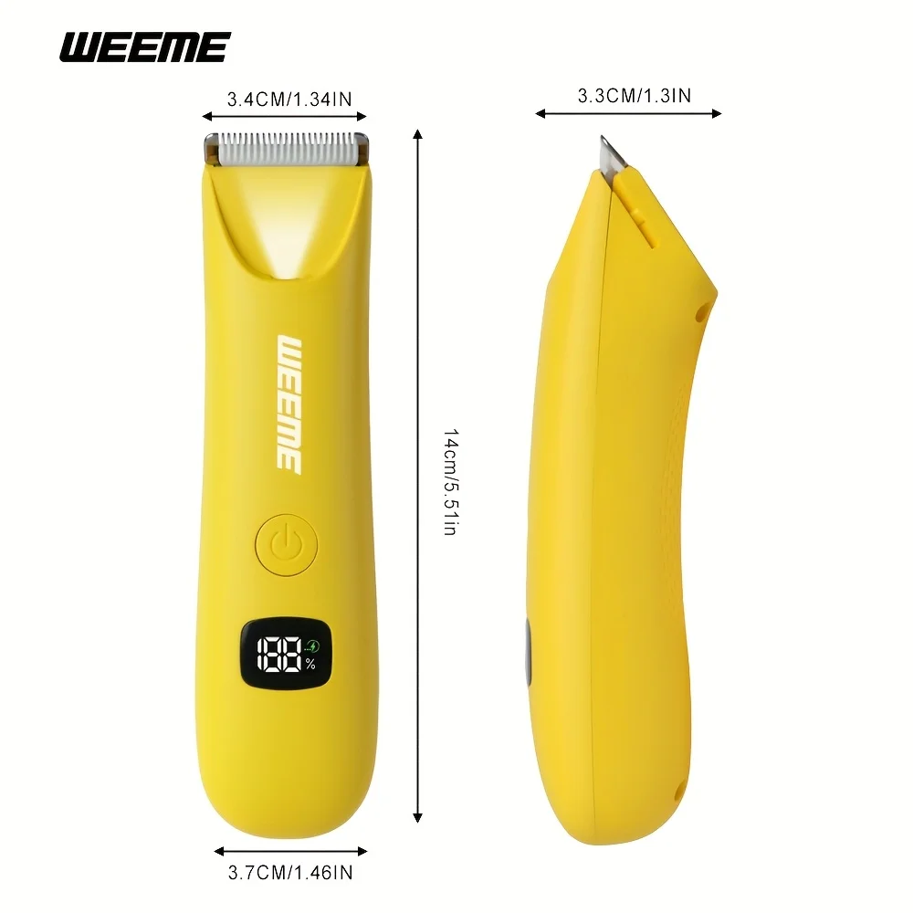 LED Bikini Body Trimmer Painless Hair Removal USB-C LCD 4 Guide Combs 90Min Skin Friendly Cordless for Women Men Gift thumbnail 6
