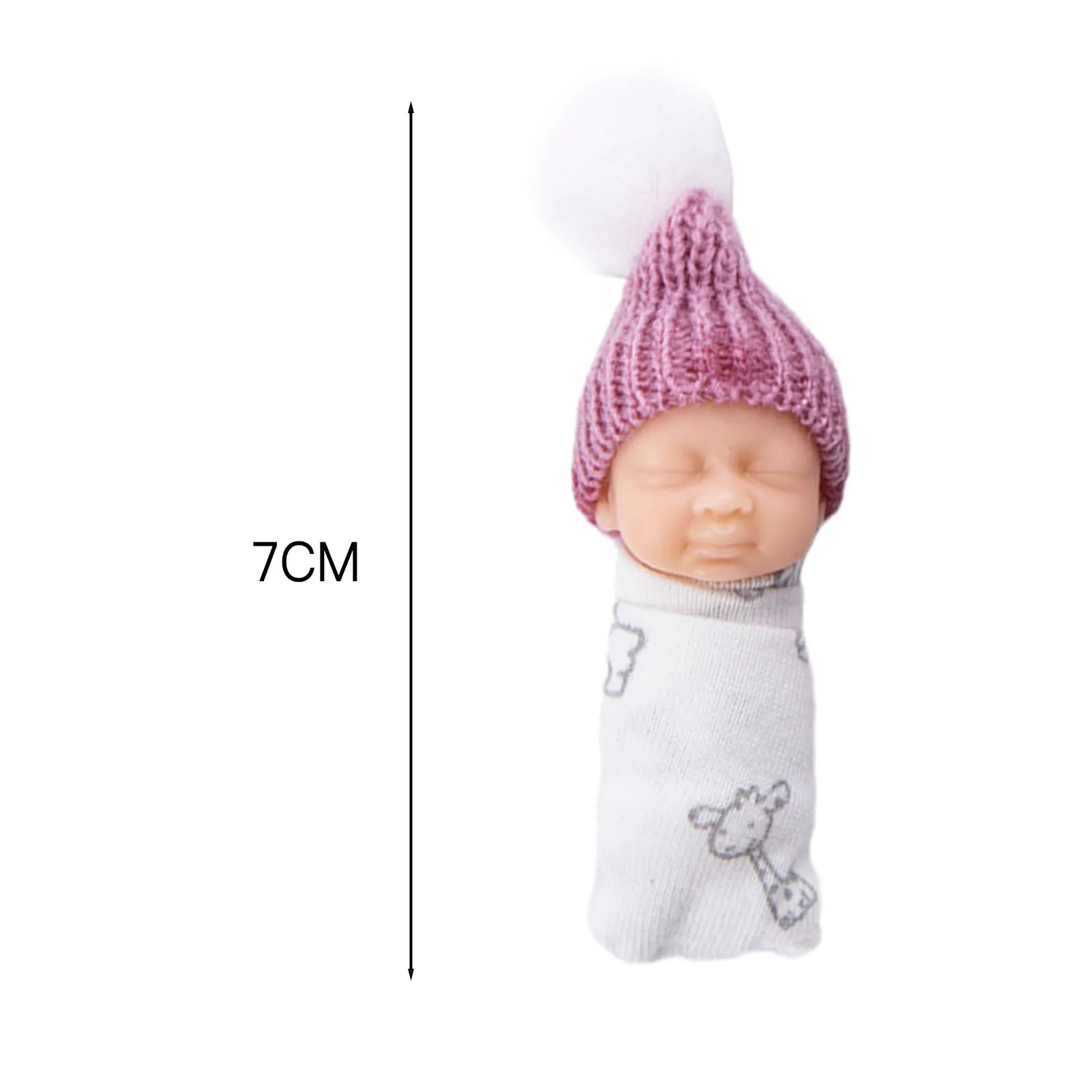 Reborn Baby Dolls 7cm Long Miniature Lovely Sleeping Baby Figurine for Baby Shower Favors Decoration thumbnail 3