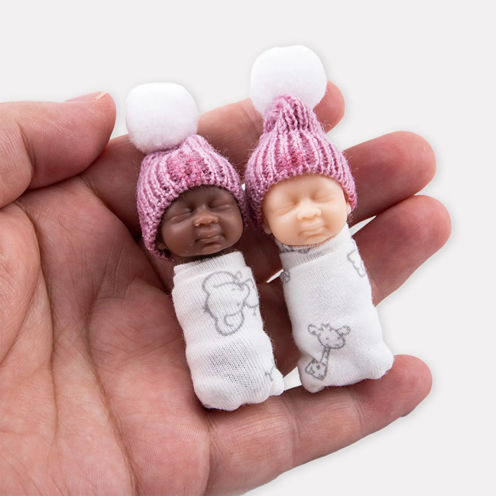 Reborn Baby Dolls 7cm Long Miniature Lovely Sleeping Baby Figurine for Baby Shower Favors Decoration thumbnail 6