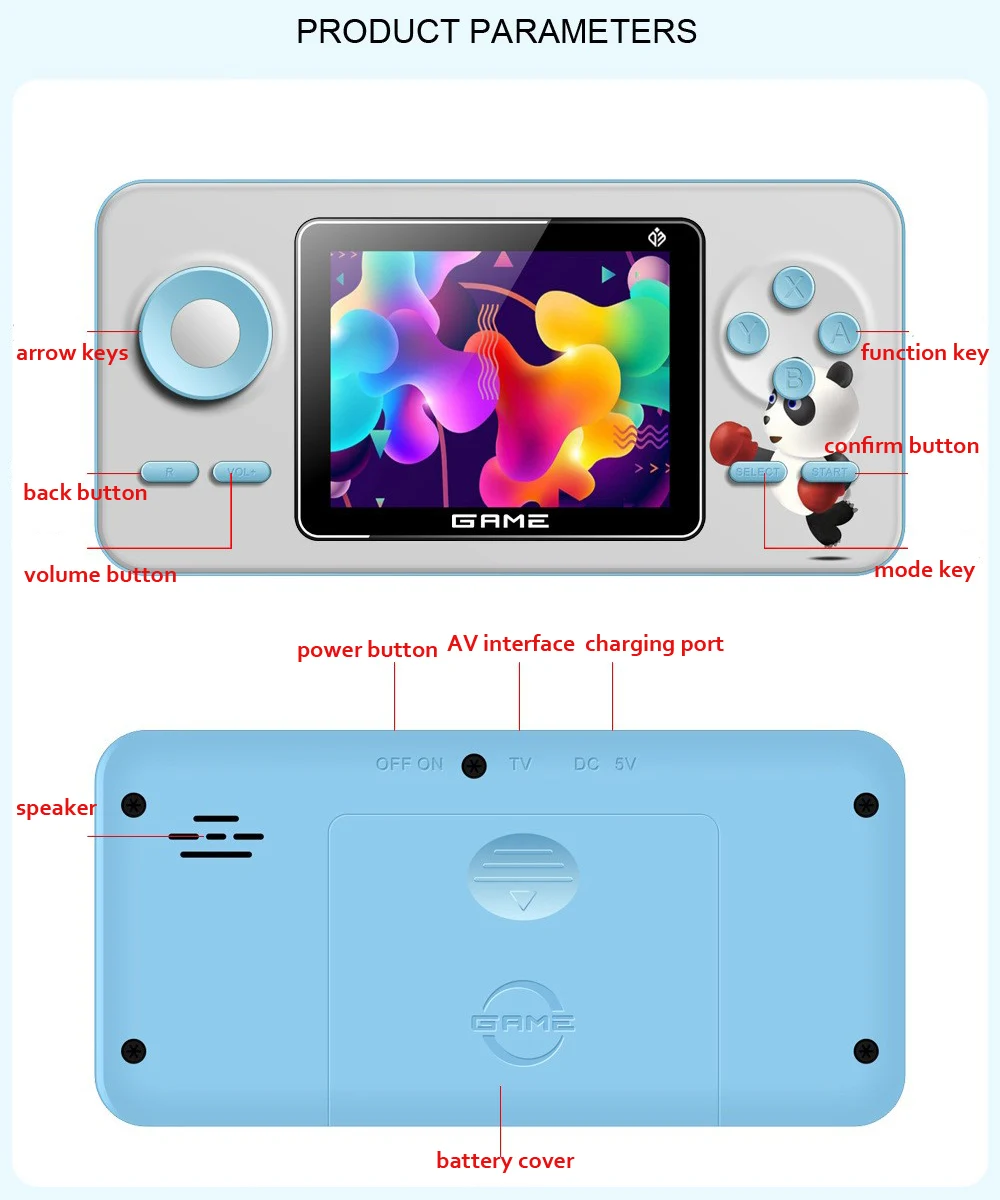 S5 Mini Retro Video Gaming Console Built-in 520 Classic Games Portable 2.4 Inch TFT Pocket Game Players Console For Child thumbnail 5