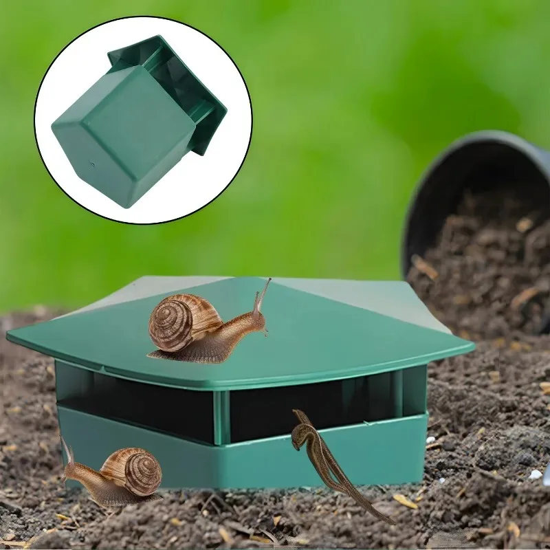 1/5x Slug Plastic Boxes Reusable Snails Catcher Tool Vegetable Fruits Home Garden Farm Patio Supplies Pest Control Supplies thumbnail 2