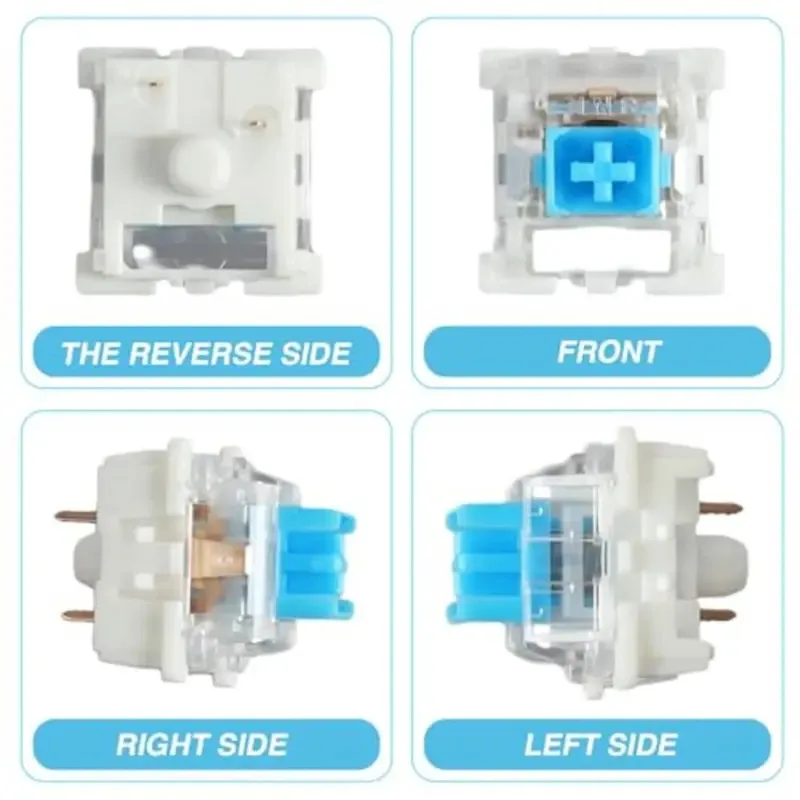 50/100pcs Keyboard Switch Keyboard Clicker Key Replacement 3Pin Tactile Switch For MX-style Mechanical Keyboards thumbnail 3