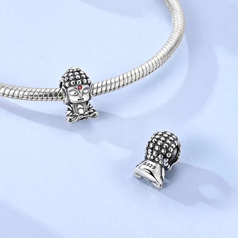 Original Charms 925 Sterling Silver Golden Lucky Star Ballet Shoe Heart Bead Pendant Charms Fit Bracelet Necklace Womens Jewelry thumbnail 6