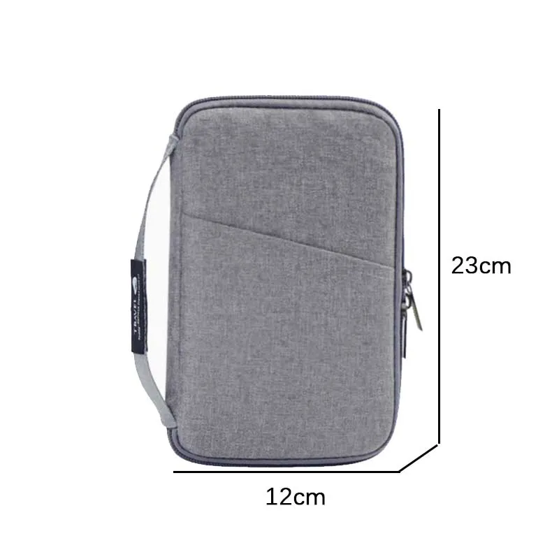 Travel Accessories Travel Wallet OX Cloth Ticket Holder Family Passport Holder Passport Protective Cover Zipper Document Case thumbnail 6