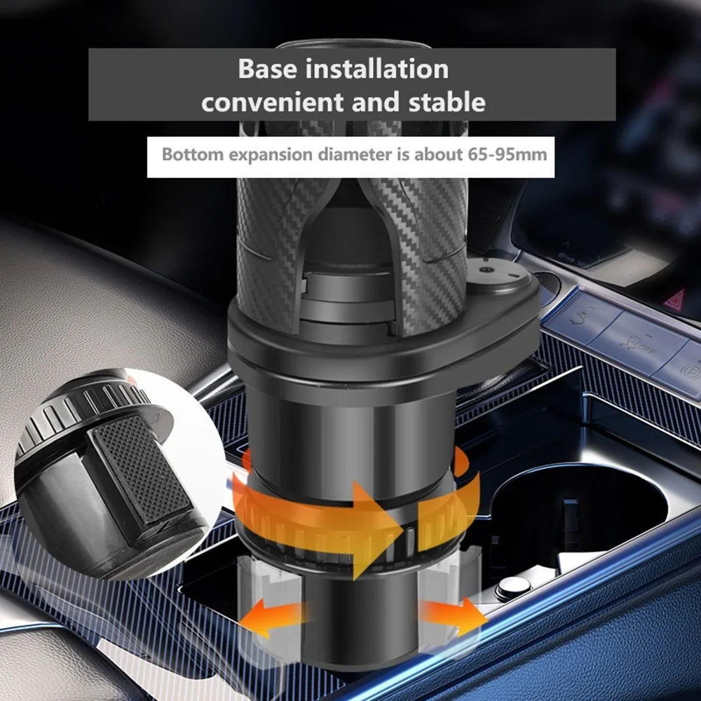 Center console beverage rack car mounted cup holder rotating car double-layer storage rack cup holder thumbnail 4