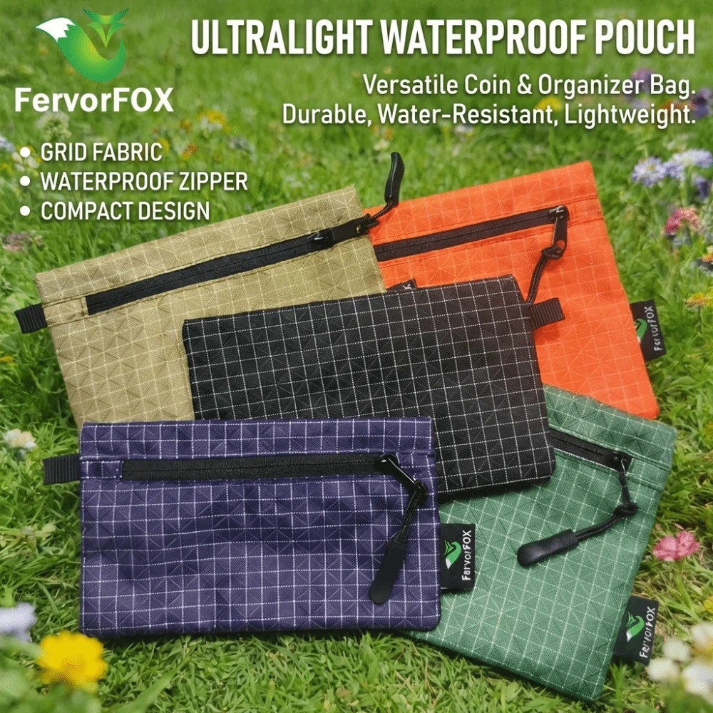 Portable Lightweight Outdoor Storage Bag Waterproof Zipper Key Card Wallet ‌Wear Resistant Coin Purse Cash Bag Adventure thumbnail 3
