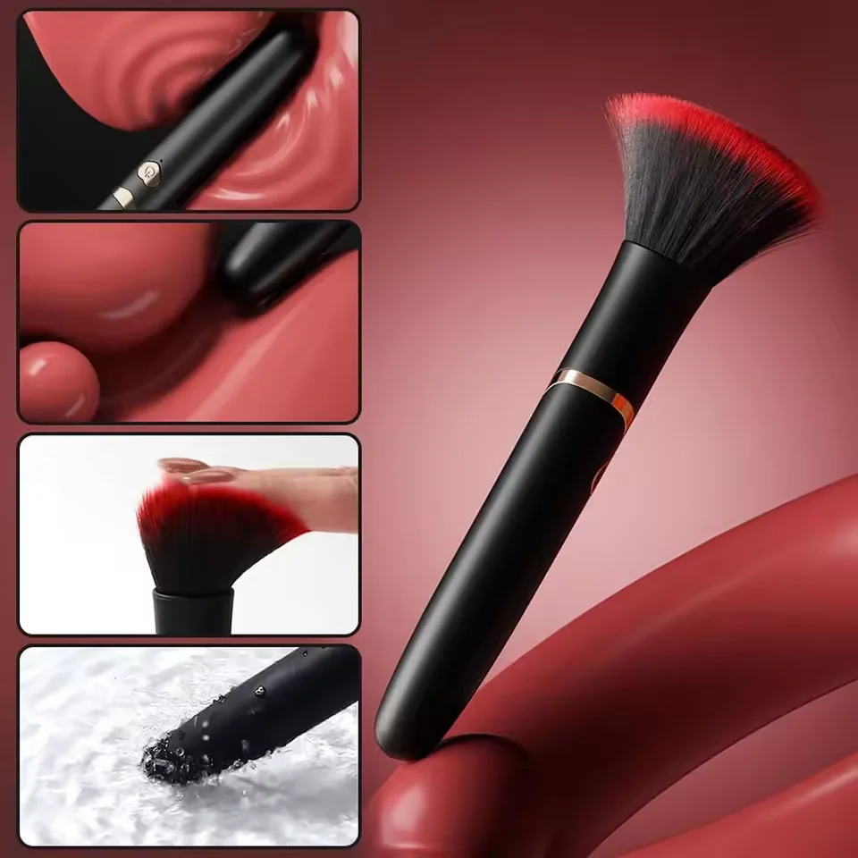 Vibrating Makeup Brush Massager Strong Shock Female Orgasm Clitoral Stimulator 7 Speed AV Wand Vibrator Adult Sex Toys for Women thumbnail 2