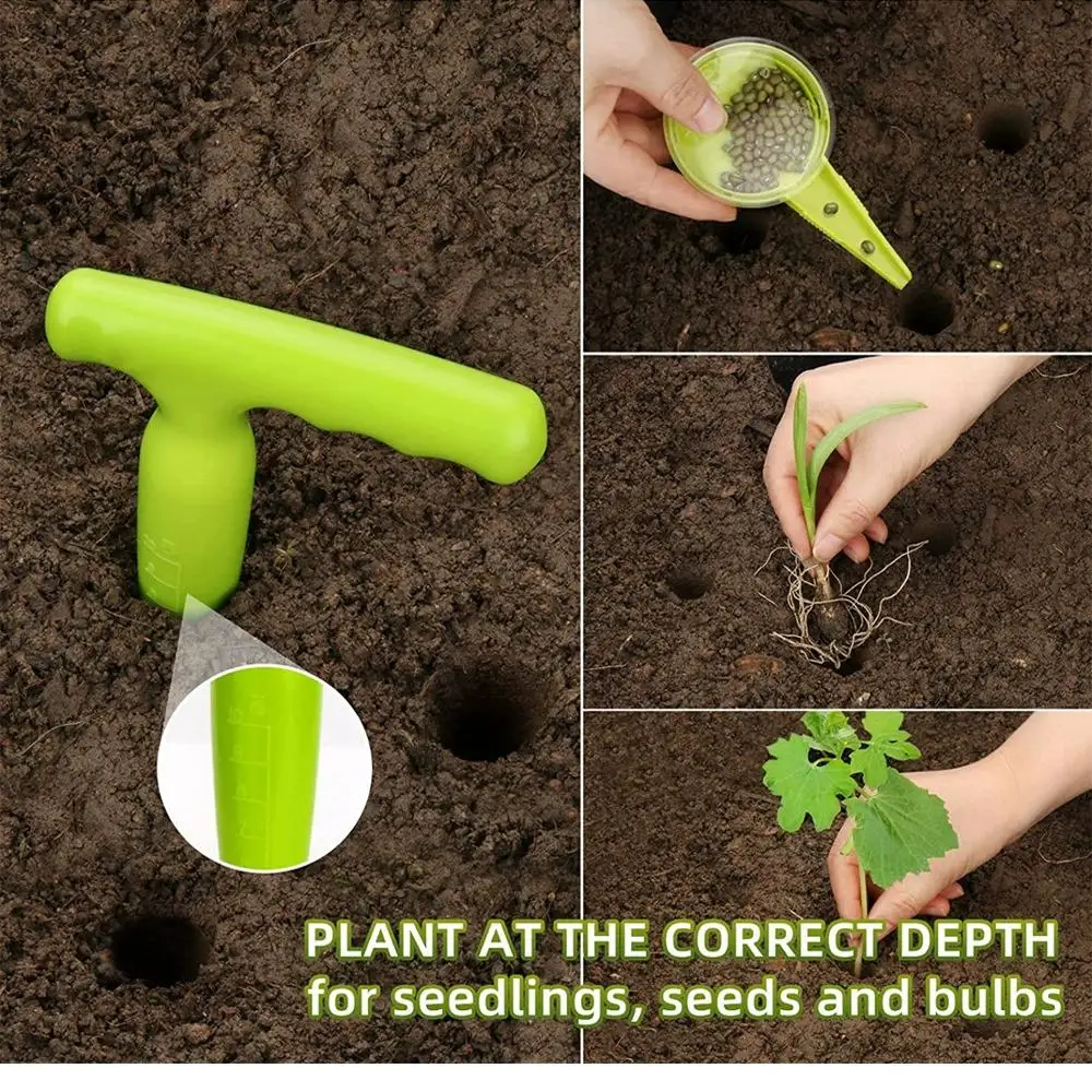 Mixed Mini Seed Sowing Manual Seeder Gardening Seed Spacer Planter Garden Planting Template Hole Dibber Soil Digger Hand Tools thumbnail 3