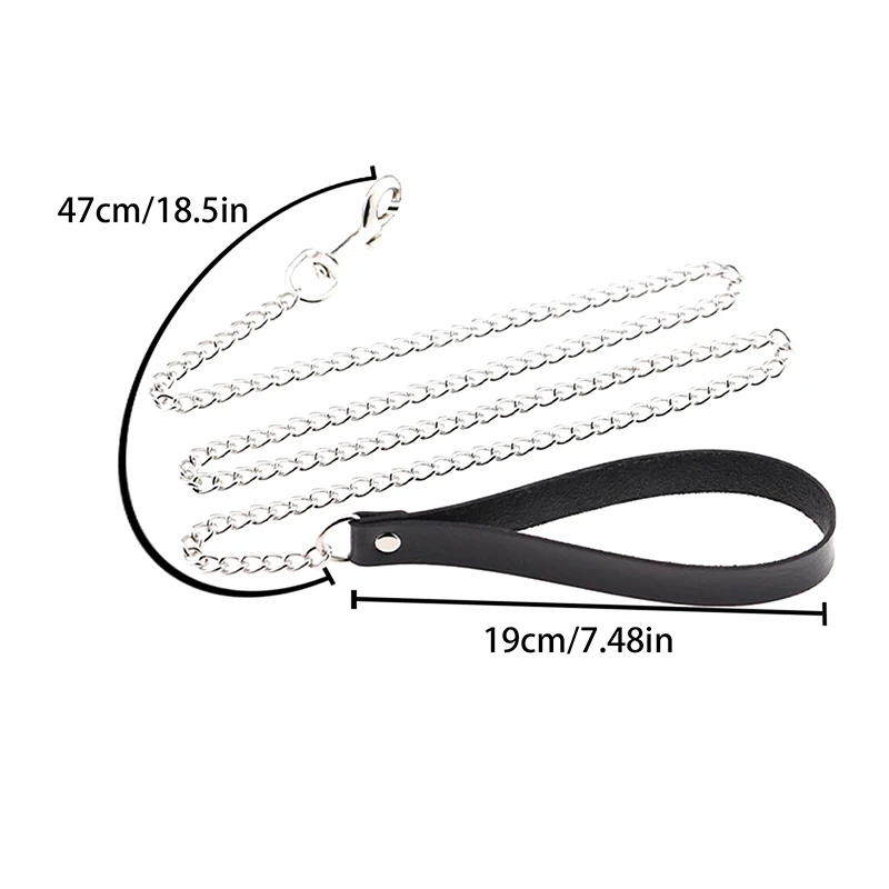 Sexy Leather Heart Necklace Collar Set with Leash for Women BDSM Cosplay Bondage Accessories Couple Role Play Game Props thumbnail 6