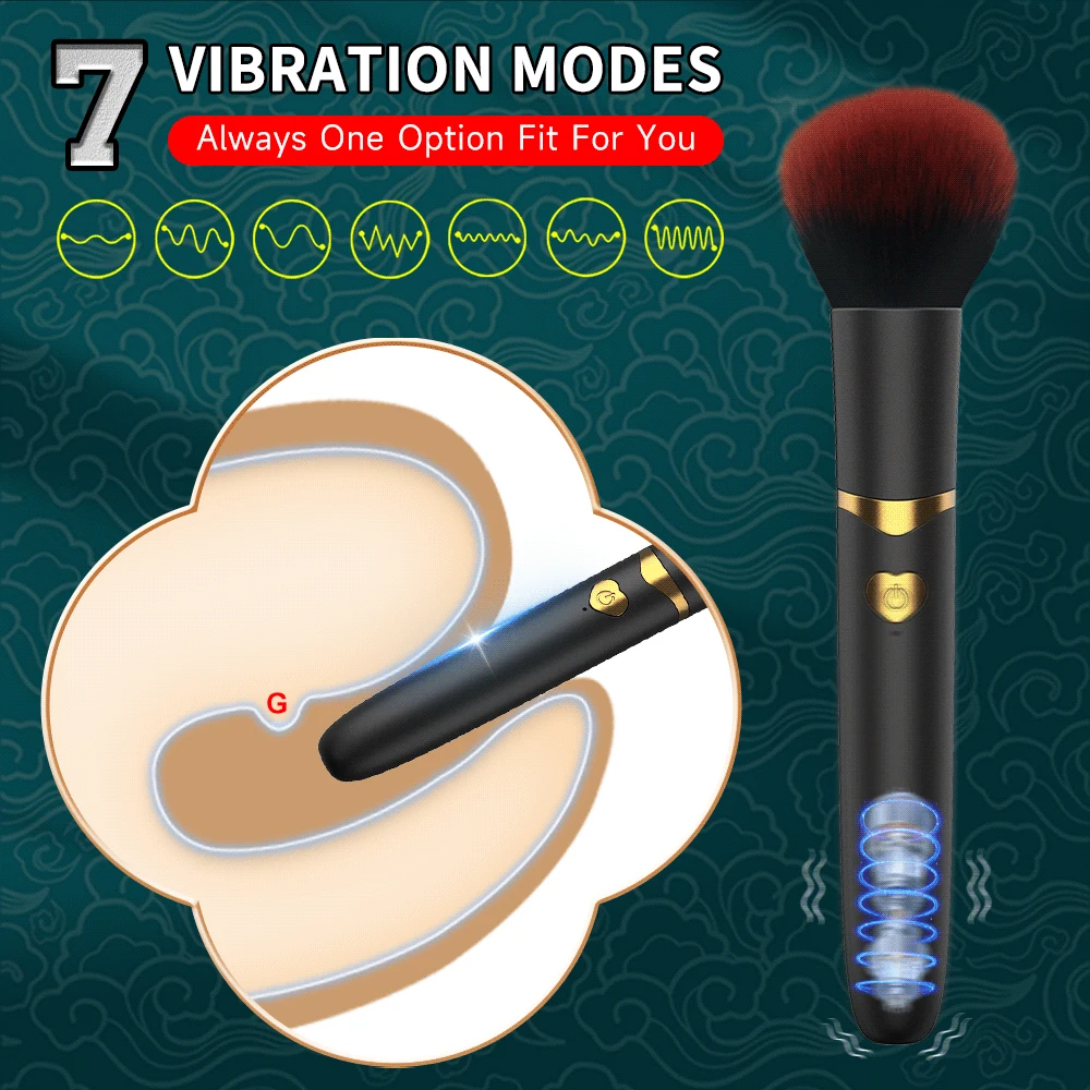 Makeup Brush Bullet Vibrator G Spot Nipple Clit Stimulator Female Dildo Masturbator AV Stick Vibration Massager Sex Toys Adult thumbnail 2