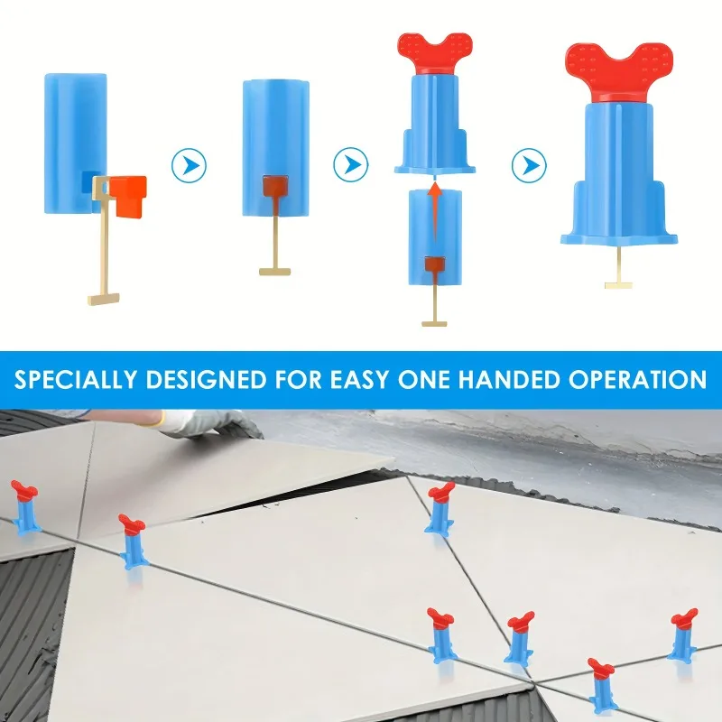 40Pcs New Design Tile Leveling Systeam Leveler Clips Spacers for Fixing Wall Floor Ceramic, Construction Tools, Reusable thumbnail 3