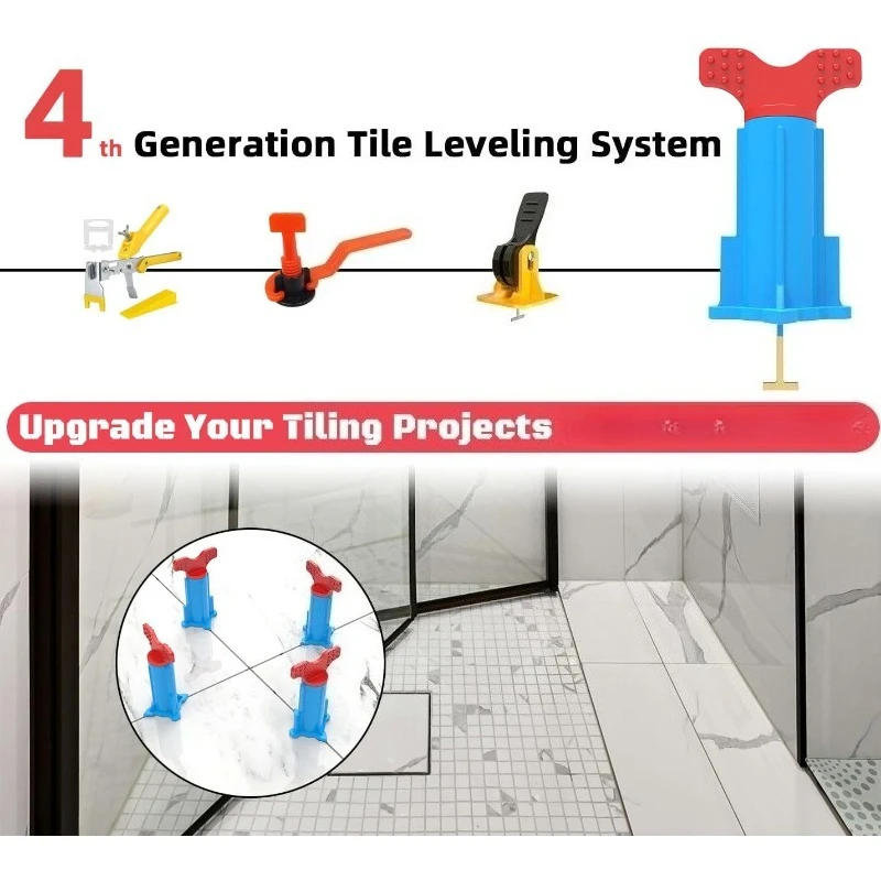 40Pcs New Design Tile Leveling Systeam Leveler Clips Spacers for Fixing Wall Floor Ceramic, Construction Tools, Reusable thumbnail 4