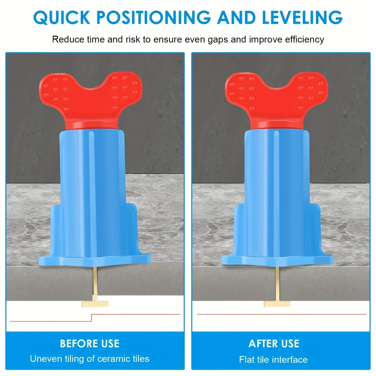 40Pcs New Design Tile Leveling Systeam Leveler Clips Spacers for Fixing Wall Floor Ceramic, Construction Tools, Reusable thumbnail 5