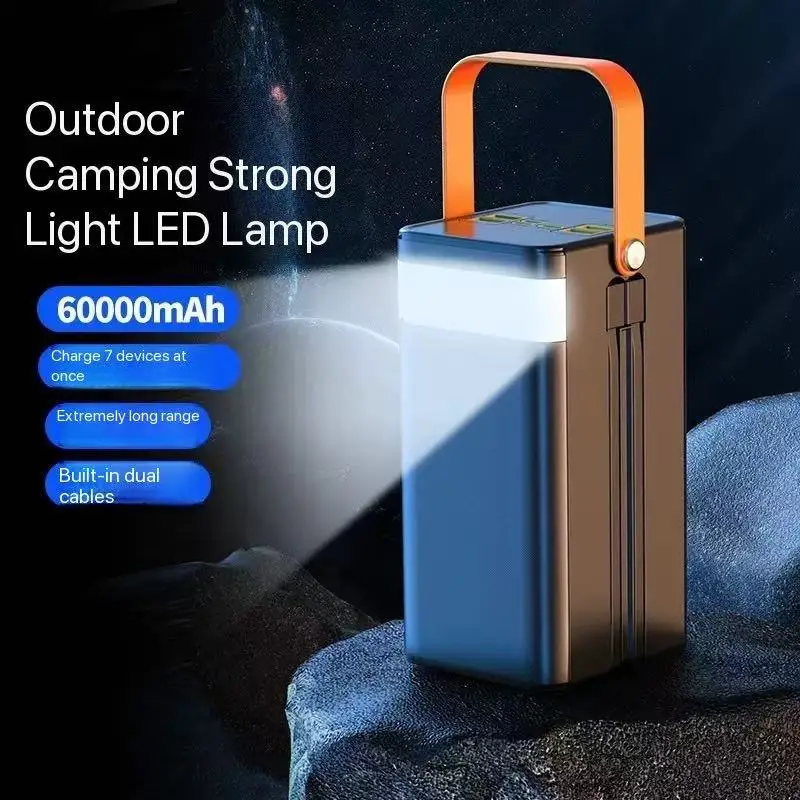 30000mAh / 60000mAh High Capacity Power Bank, 120W Quick Charge External Battery Pack with LED Light for Phone Laptop thumbnail 2