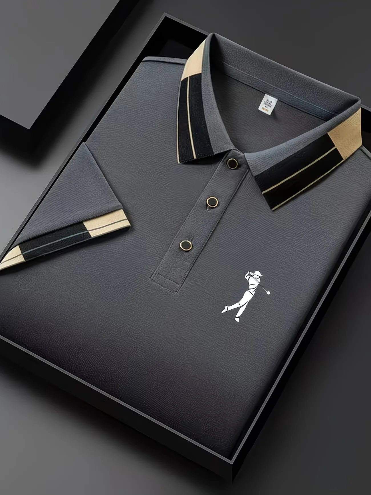 Men's Summer Business Casual Polo Shirt Short Sleeve Flip Collar Breathable T-Shirt Comfortable Lightweight Fashion Top