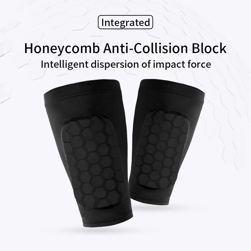 1 Pair / Single Soccer Shin Guards Honeycomb EVA Pads, Non-Slip Breathable Calf Sleeves for Adults & Youth Football Training thumbnail 2