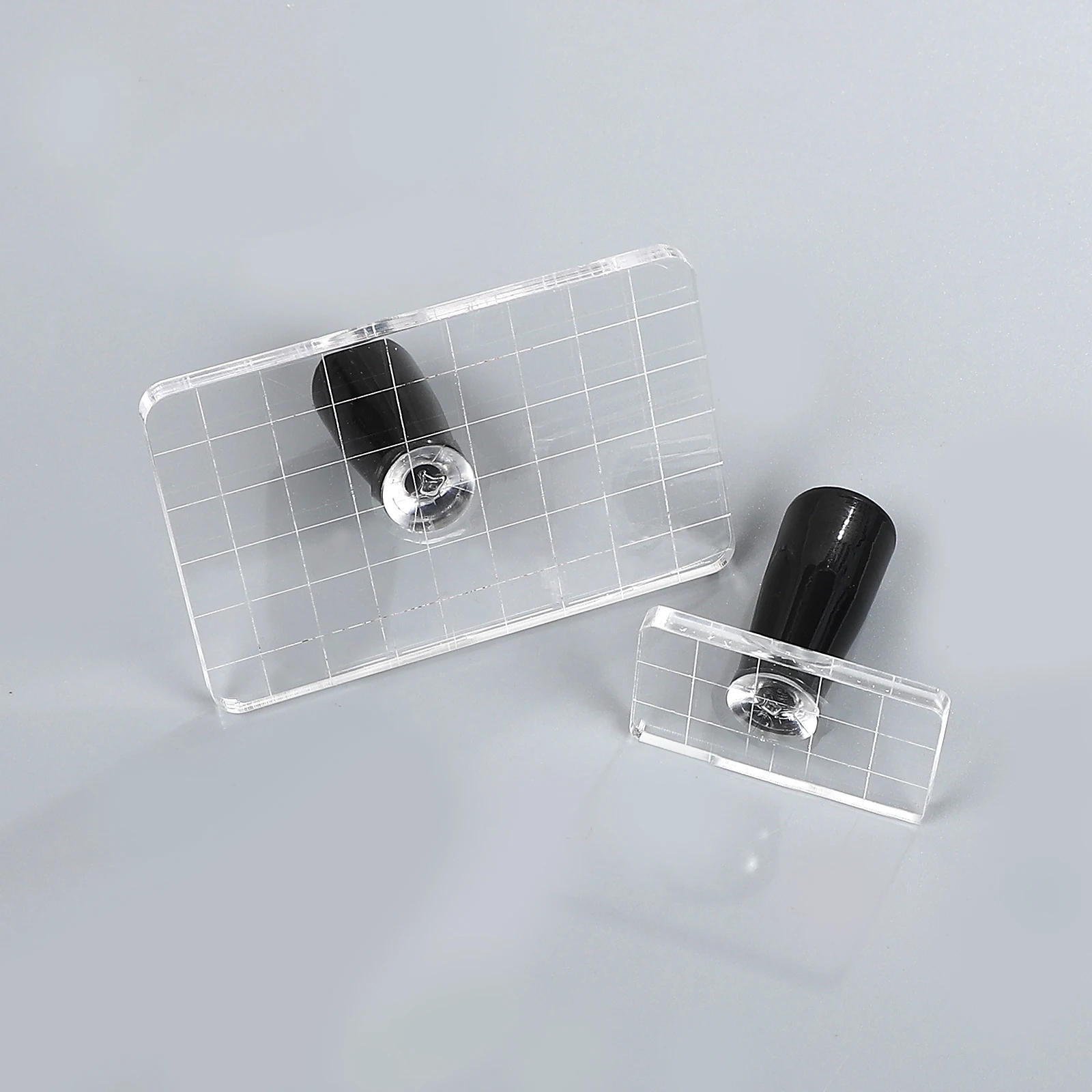 Acrylic Handle Transparent Rectangular Silicone Stamp Creative DIY Journal Material Collage Student Supplies Stationery thumbnail 3
