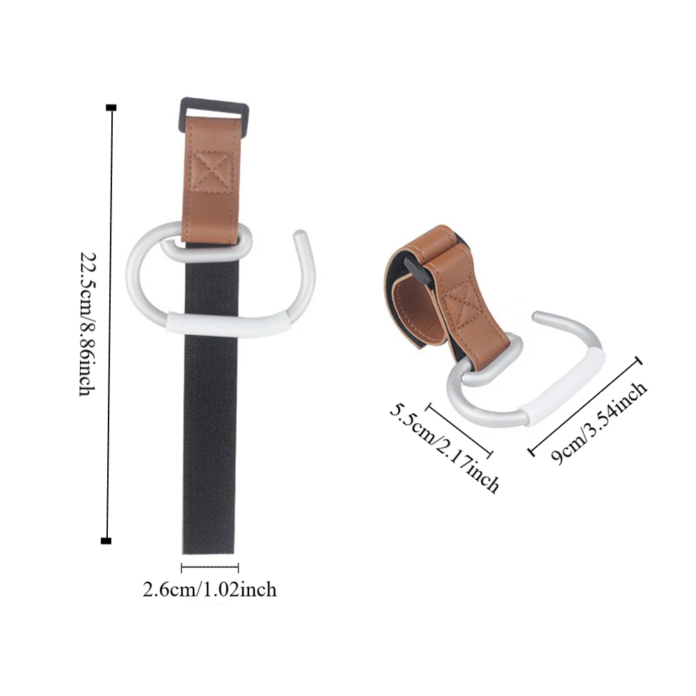 Creative PU Baby Stroller Hooks Solid Color Stroller Accessories Hanging Hook Cartoon Cart Organizer Stroller Accessories Pram thumbnail 6