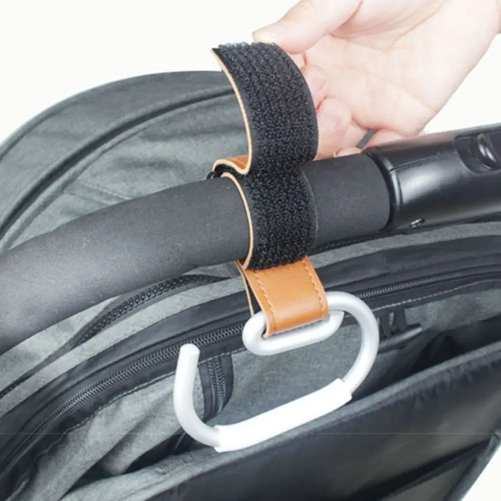 Creative PU Baby Stroller Hooks Solid Color Stroller Accessories Hanging Hook Cartoon Cart Organizer Stroller Accessories Pram thumbnail 4