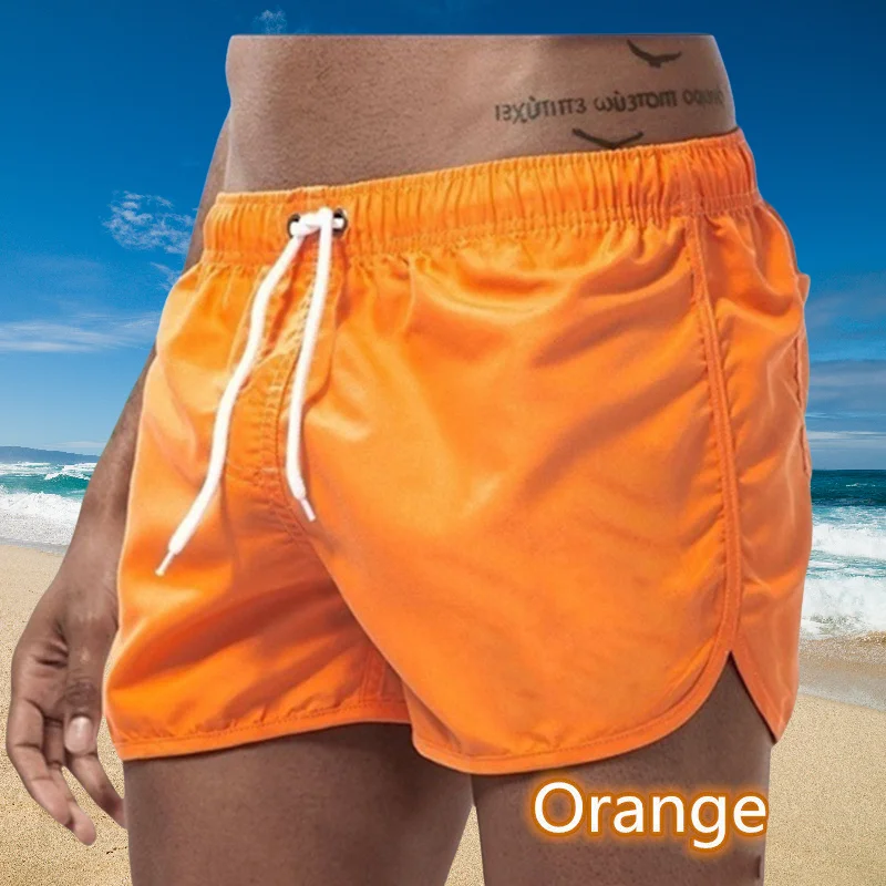 2026 New Summer Men's Swimwear Shorts Brand Beachwear Sexy Swim Trunks Men Swimsuit Low Waist Breathable Beach Wear Surf thumbnail 4