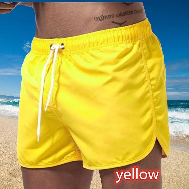 2026 New Summer Men's Swimwear Shorts Brand Beachwear Sexy Swim Trunks Men Swimsuit Low Waist Breathable Beach Wear Surf