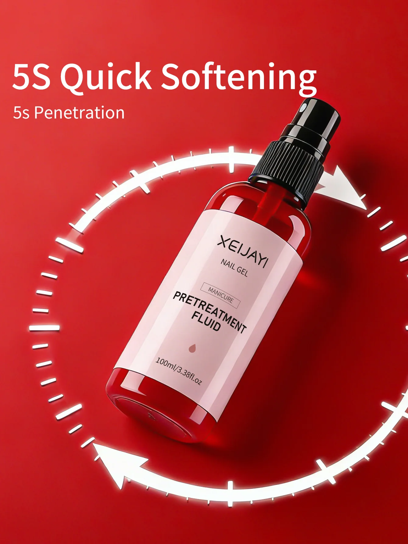 XEIJAYI 100ml 1pc Quick Cuticle Softening & Nail Moisturizing,  Manicure Prep Solution for Before Nail Polish Application thumbnail 5
