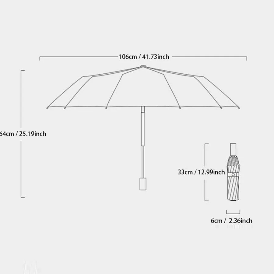 Mechanical Handle Umbrella,Men's Minimalist Umbrella Widened Strap Umbrella, , Large, Sturdy Wind Resistant Automatic Umbrella thumbnail 2