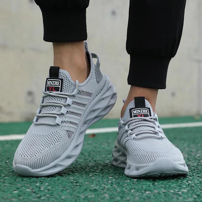 Unisex Men Sneakers Shoes Comfortable Breathable Couple Running Women Tennis Sports Shoe Size 37-47 Yellow Walking Sneaker thumbnail 4