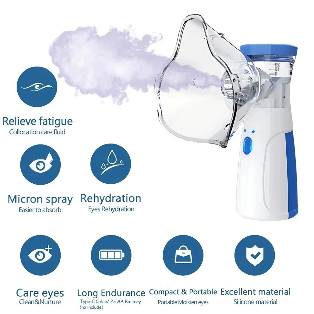 Portable facial steamer with nano-ion mist, facial spray, facial steamer, nebulizer, beauty humidifier, handheld device for mois thumbnail 3