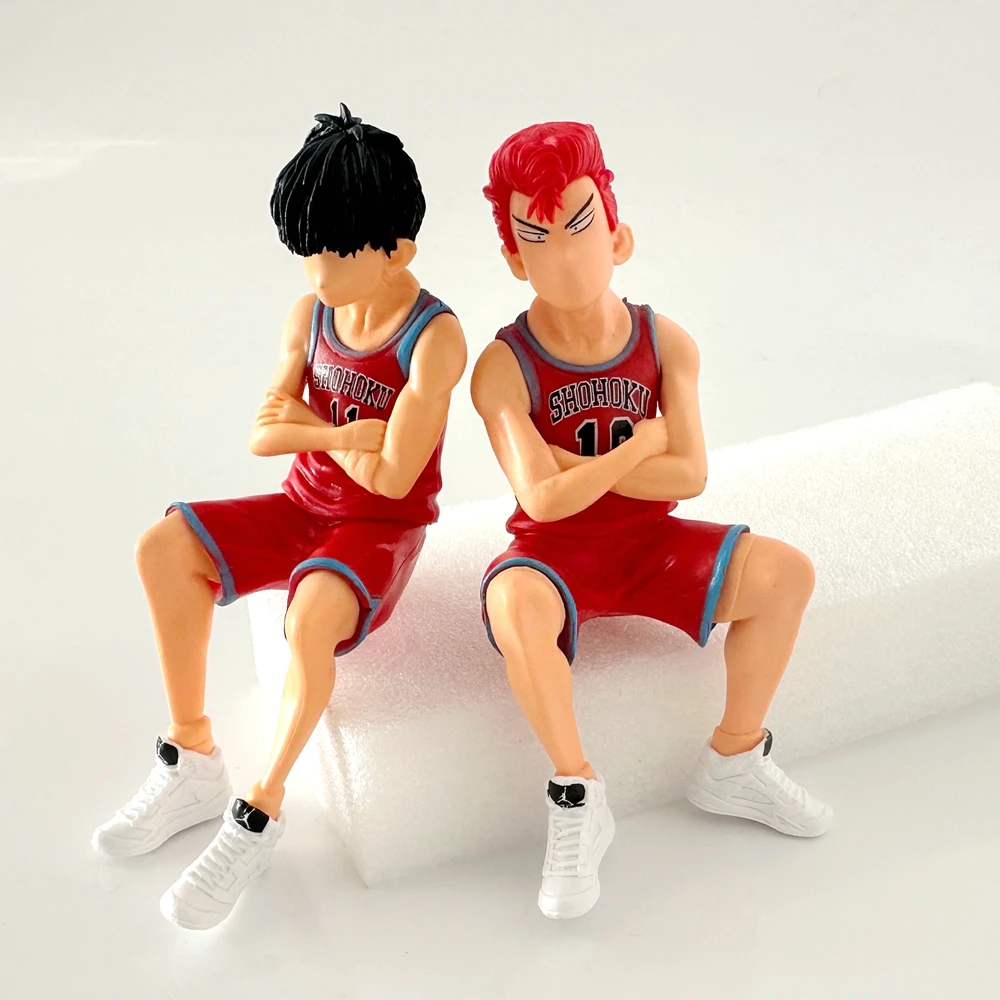 1 Pc Anime SLAM DUNK Action Figures Sakuragi Hanamichi Rukawa Kaede Sitting Posture PVC Model Collection Gift Toy thumbnail 6