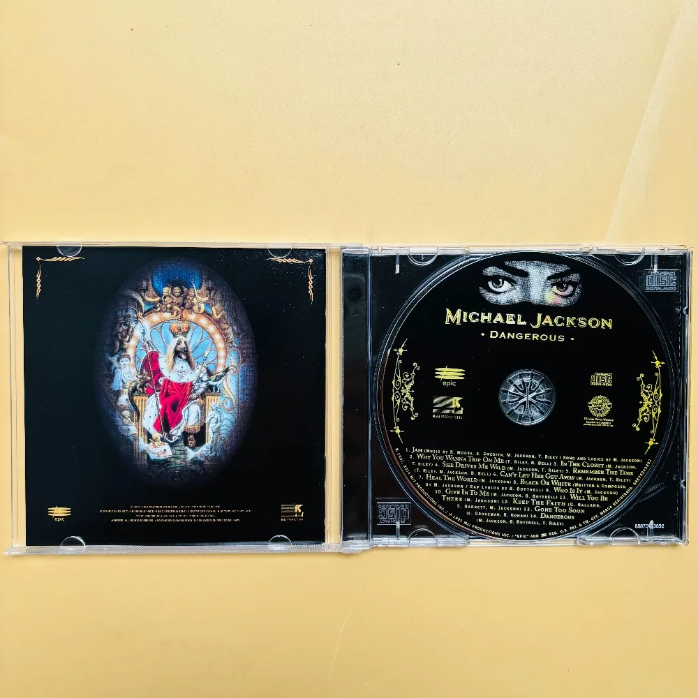 Michael Jackson Dangerous CD Classic Pop R&B Dance Album Legendary Hits For Fans Collection Car Play Gift In Stock thumbnail 3