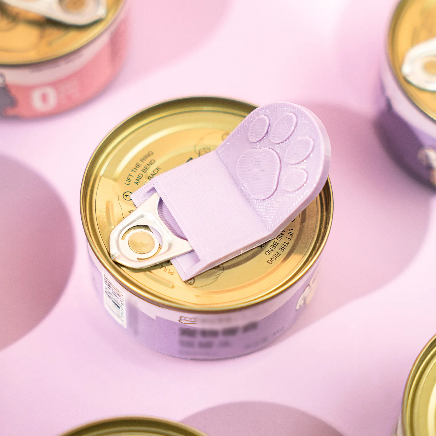 3D Printed Creative Cat Paw Shaped Pet Food Can Opener, Multifunctional Portable Cat Food Can Opener, Safe and Easy to Grip thumbnail 2