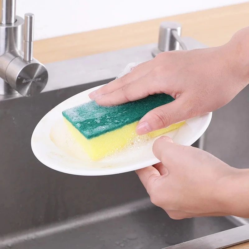 Soap Dispenser with Sponge Holder Cleaning Liquid Pump Dispenser Container Manual Press Home Bathroom Kitchen Clean Accessories thumbnail 3