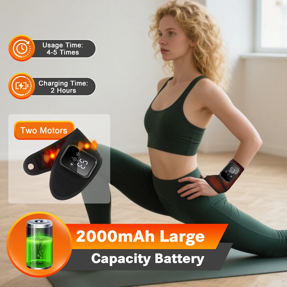 Electric Heating Wrist Massager Wrist Brace Protector Wrap Vibration Massage Relieves Tenosynovitis Carpal Tunnel Fatigue Relief thumbnail 5