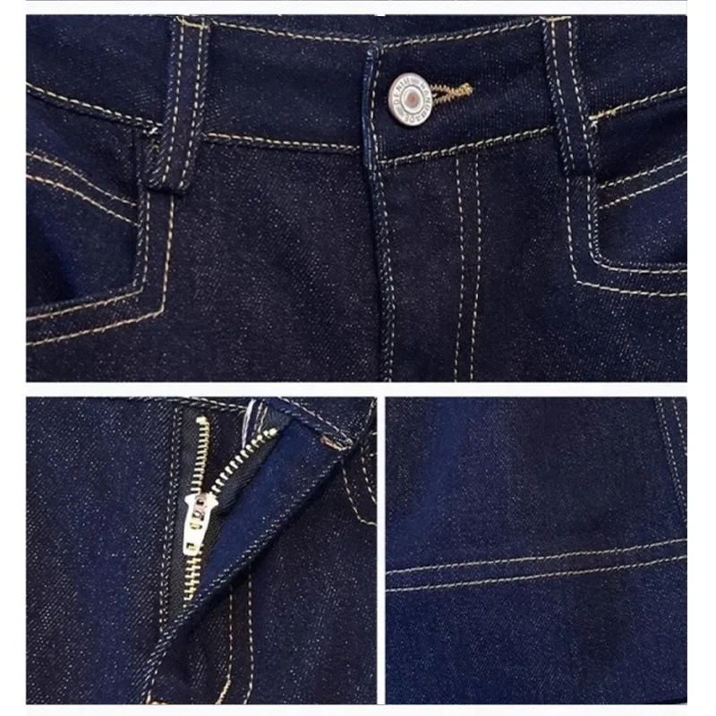 Denim Wide Leg Jeans Women's Spring Autumn Thickened Loose Retro Horse Hoof Pants High Waist Chinese Production Female Garment thumbnail 4