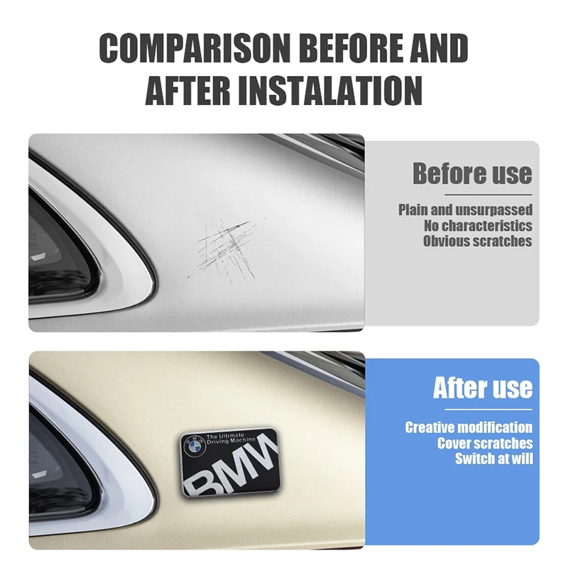 Car Styling Emblem Aluminum Alloy Car Fender Trunk Badge Stickers For Bmw M E90 E60 F30 F10 E39 E36 F20 G30 G20 E87 E92 E91. thumbnail 2
