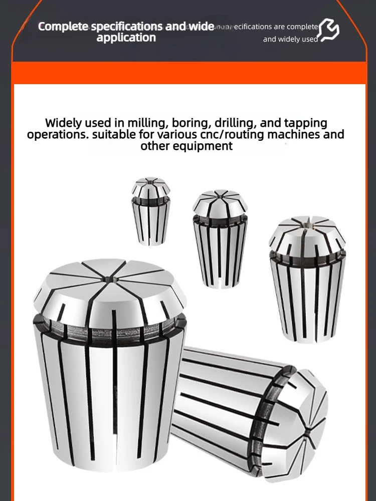 1PC ER11 ER16 ER20 ER25 ER32 AA/A High Precision 0.008mm Spring Collet Suitable Engraving Machine Spindle CNC Machining Center thumbnail 4