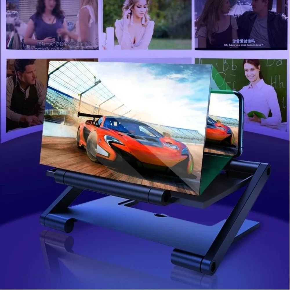 Portable Folding Cell Phone Screen Amplifier Enlarged Screen Multi functional Screen Enlarge Magnifier HD HD Projector thumbnail 6