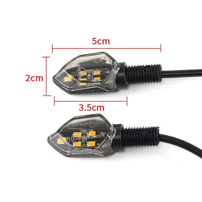 LED Turn Signal Light Super Bright 2pcs Motorcycle Mini Universal Led Motorbike Lampe Amber Blinker LED Indicators Light thumbnail 2