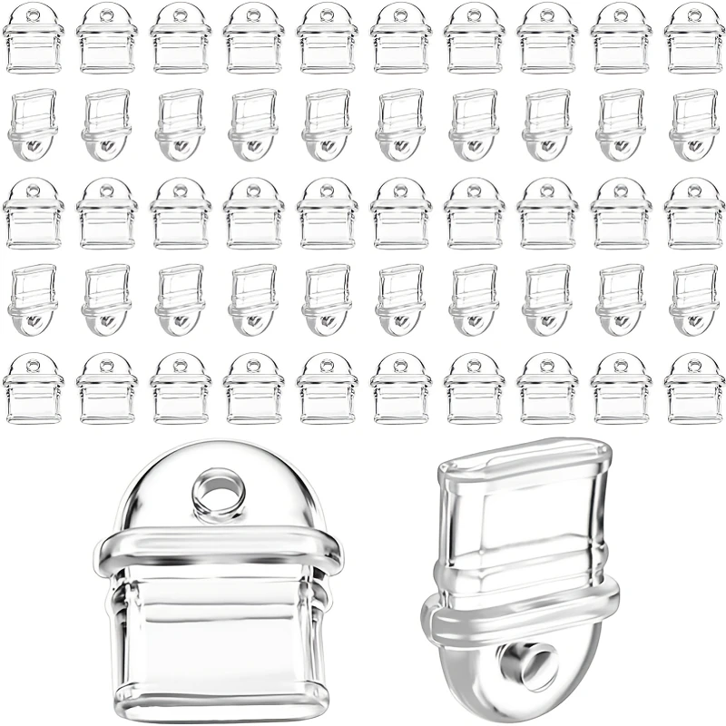 50pcs of White Silicone Type C Charging Port Covers Transparent Protective Plugs to Prevent Dust Suitable for Phones And Laptops
