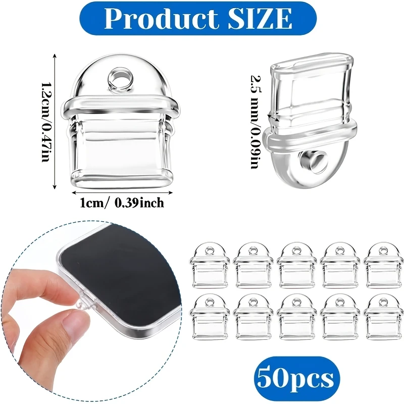 50pcs of White Silicone Type C Charging Port Covers Transparent Protective Plugs to Prevent Dust Suitable for Phones And Laptops thumbnail 2