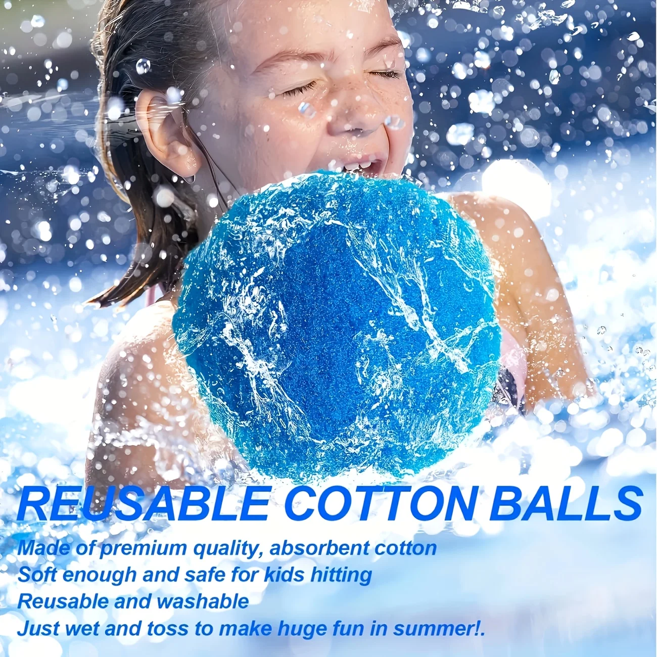 30pcs Reusable Water Balls, Sponge Balls for Swimming Pool Parties, Perfect Summer Gifts, and Cool Summer Temperatures thumbnail 5