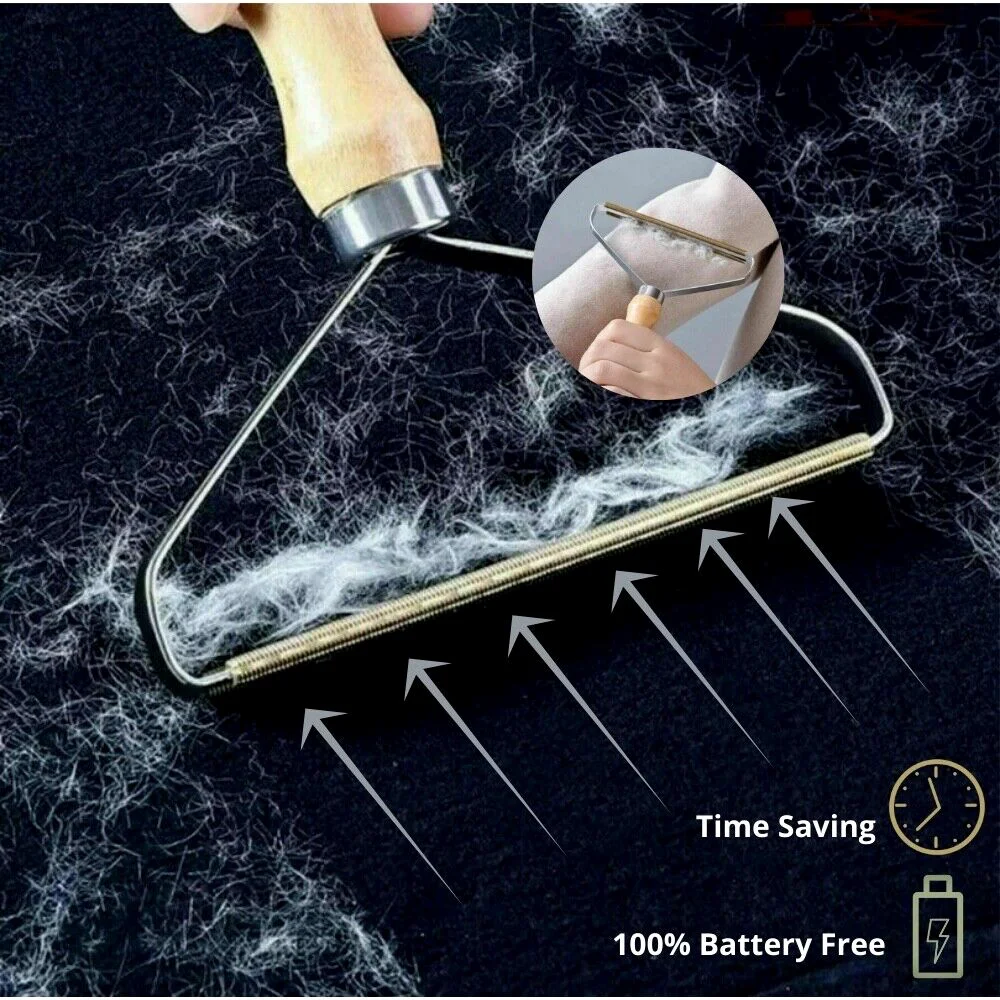 Portable Lint Remover Pet Fur Clothes Fuzz Shaver Jumper Trimmer Roller Reusable thumbnail 2