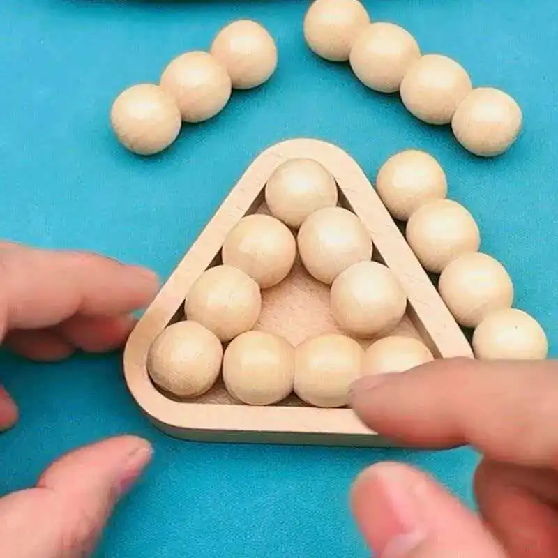 Pyramid 3D Wooden Brain Teaser Puzzle Creative Educational Fun Difficult Problem Solving Toys For Kids Children Adults thumbnail 5