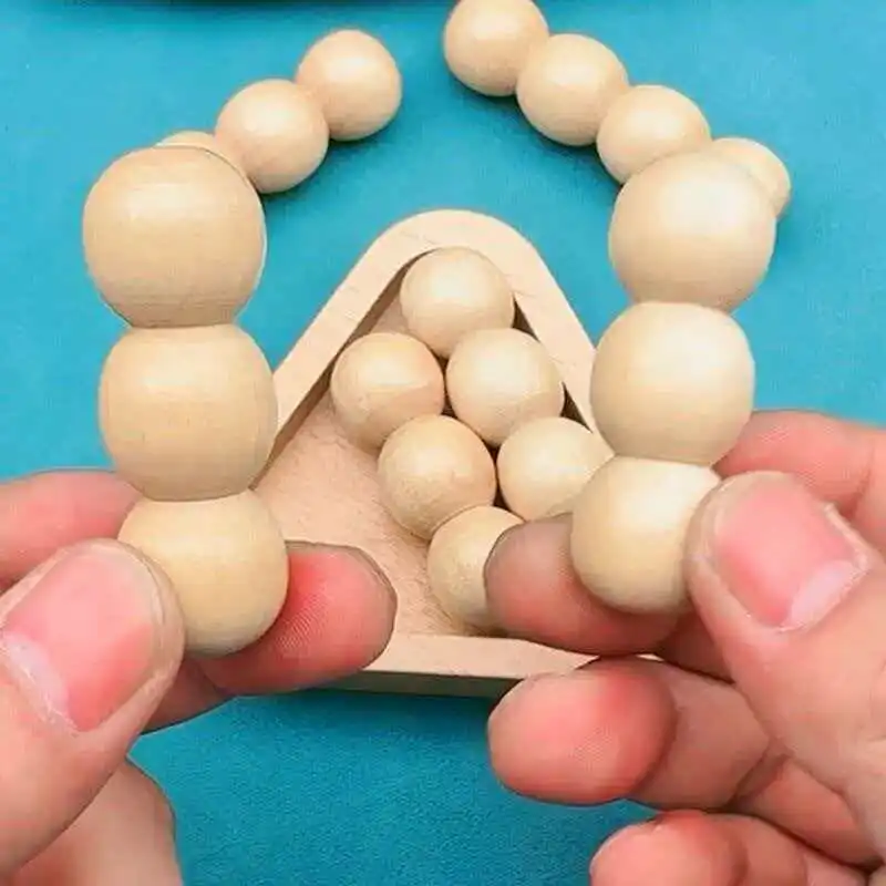 Pyramid 3D Wooden Brain Teaser Puzzle Creative Educational Fun Difficult Problem Solving Toys For Kids Children Adults thumbnail 4